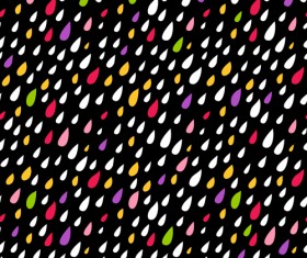 Colored drops seamless pattern vector set 10