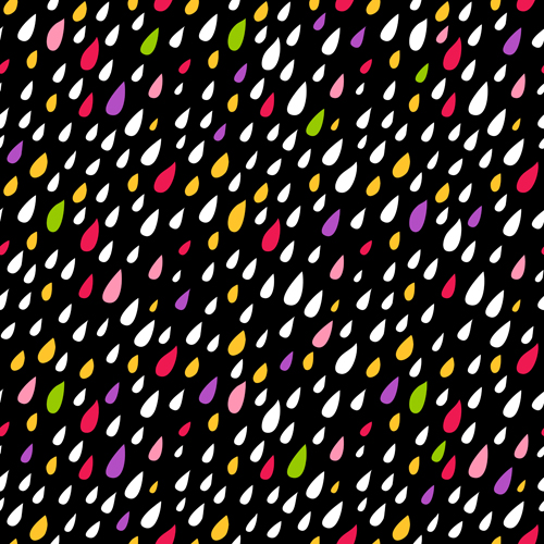 Colored drops seamless pattern vector set 10