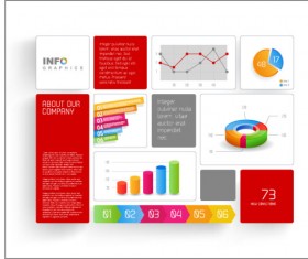 Colored elements infographic vector