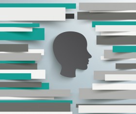 Colored paper infographics background vector set 03