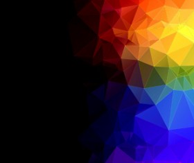 Colored polygonal elements vector background 03