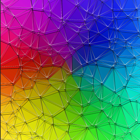 Colored polygonal elements vector background 04