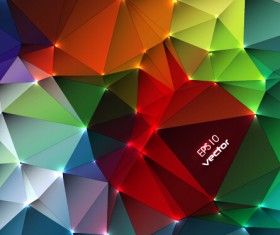 Colored polygonal elements vector background 05