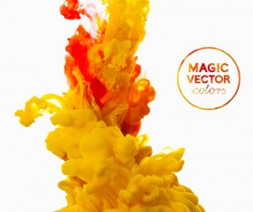 Colorful Ink magic effect background vector 01