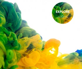 Colorful Ink magic effect background vector 02