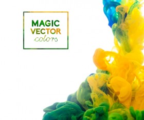 Colorful Ink magic effect background vector 03