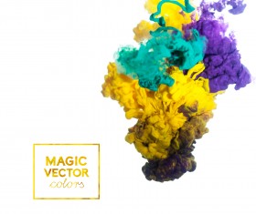 Colorful Ink magic effect background vector 04