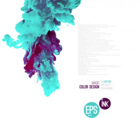 Colorful Ink magic effect background vector 05