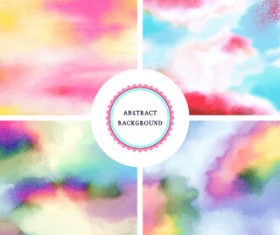 Colorful blurs elements background vector 01