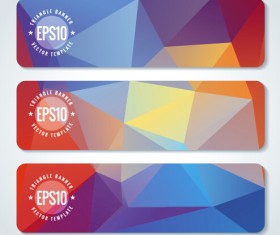 Combination triangle vector banners graphic 02