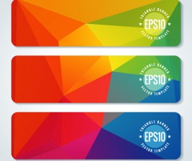 Combination triangle vector banners graphic 04