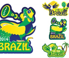 Creative 2014 Brazil World Cup logos vector material