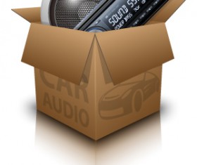 Creative car radio with speakers vector 03