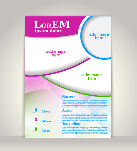 Creative flyer and cover brochure design vector 05