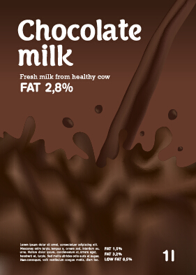 Creative milk advertising poster vectors 03
