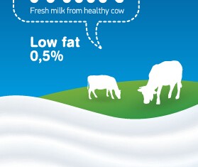 Creative milk advertising poster vectors 04