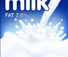 Creative milk advertising poster vectors 05