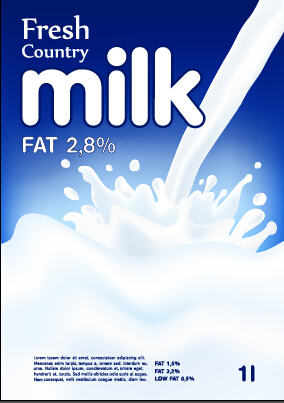 Creative milk advertising poster vectors 05