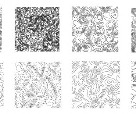 Creative topographic map patterns vector