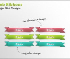 Creative web ribbons psd material
