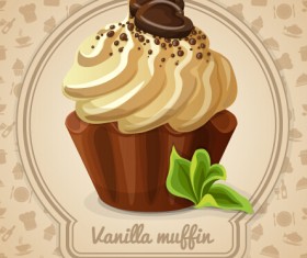 Cute cake card design vectors 01