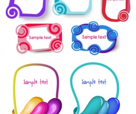 Cute text frames vector