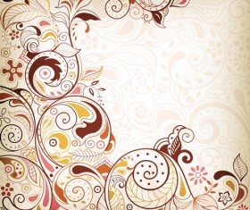 Lace decorative pattern vector background 01 free download