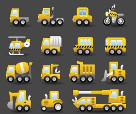 Different transportation Icons vector material 03