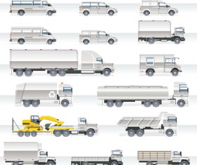 Different trucks design graphics vector