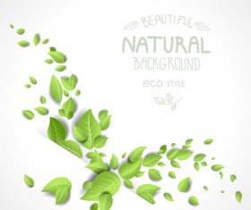 Eco style beautiful natural background vector 02
