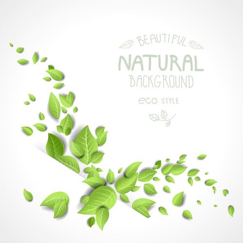 Eco style beautiful natural background vector 02