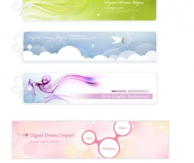 Elegant summer tags and banners vectors