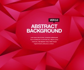 Embossment triangle red background vector