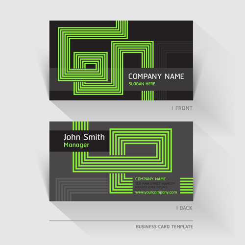 Excellent modern business card vector material 03