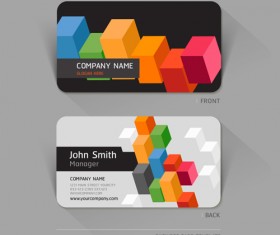 Excellent modern business card vector material 04