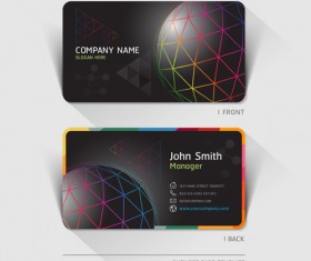 Excellent modern business card vector material 07