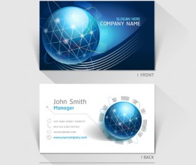 Excellent modern business card vector material 09