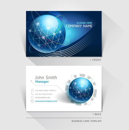 Excellent modern business card vector material 09