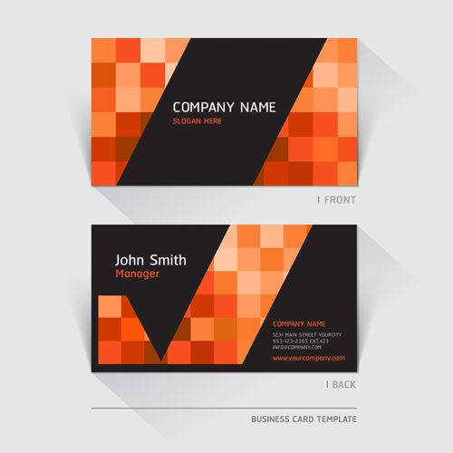 Excellent modern business card vector material 10