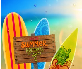 Excellent summer holidays background vector 01