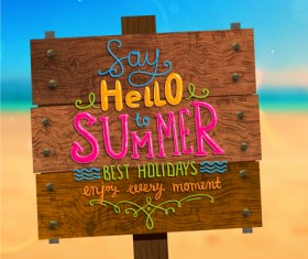 Excellent summer holidays background vector 03