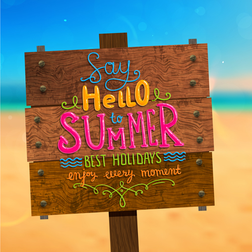 Excellent summer holidays background vector 03