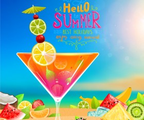Excellent summer holidays background vector 04