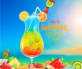 Excellent summer holidays background vector 05