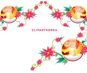 Exquisite xmas lace ornaments vector set 14