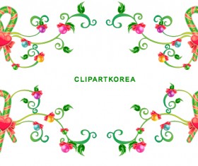 Exquisite xmas lace ornaments vector set 16