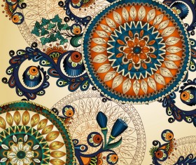 Floral ethnic patterns background art graphics