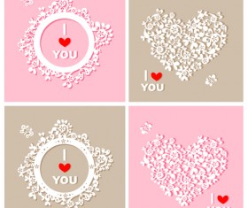 Floral heart and clock vector