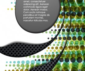 Floral layer background art vector 02