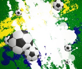 Football and grunge backgrounds vector design